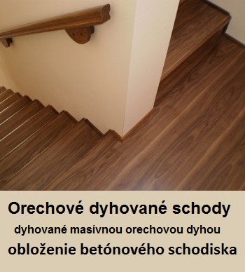 dreven schody, obloenie betnovho schodiska